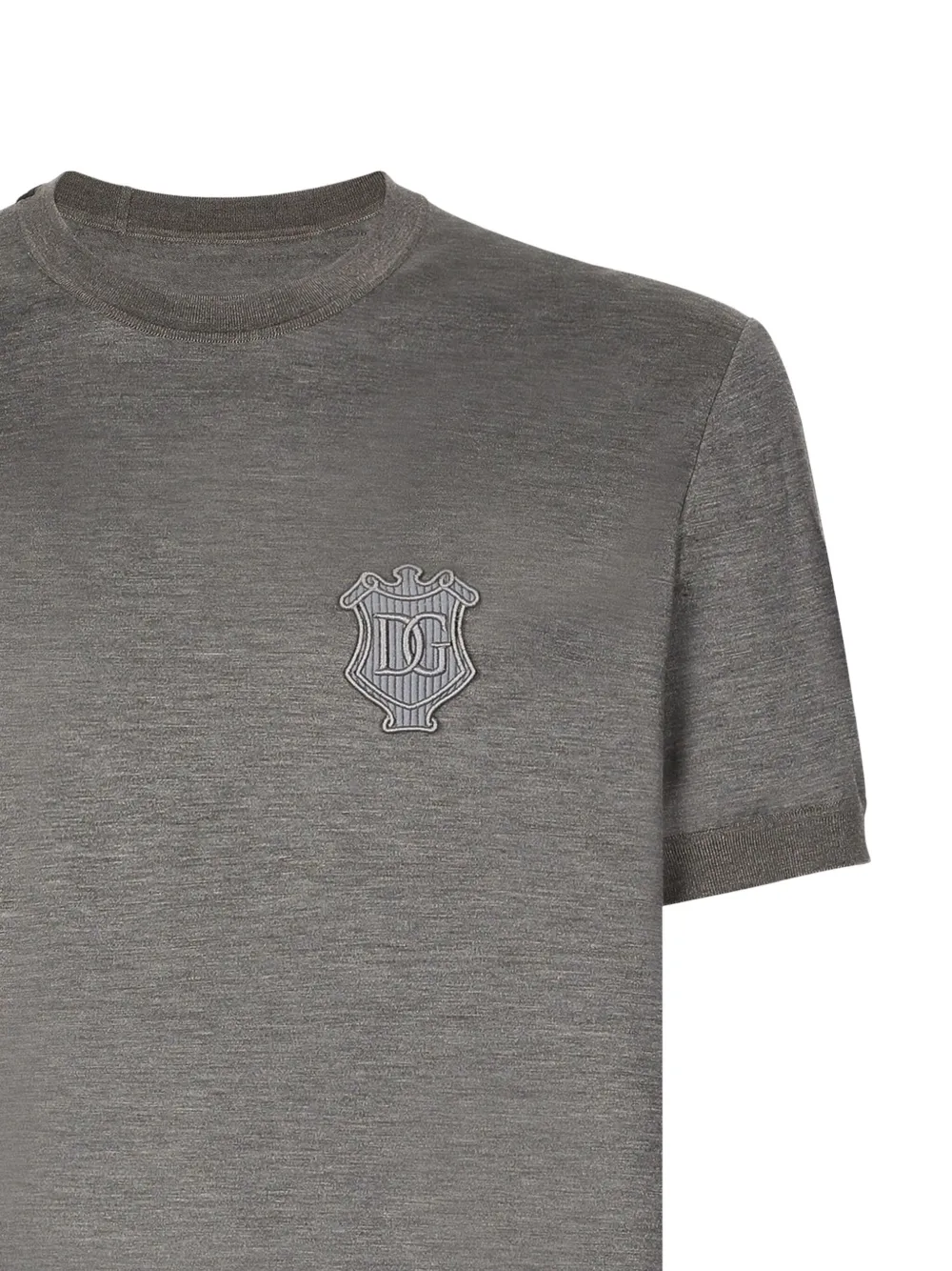 Dolce & Gabbana T-shirt met geborduurd logo - Grijs