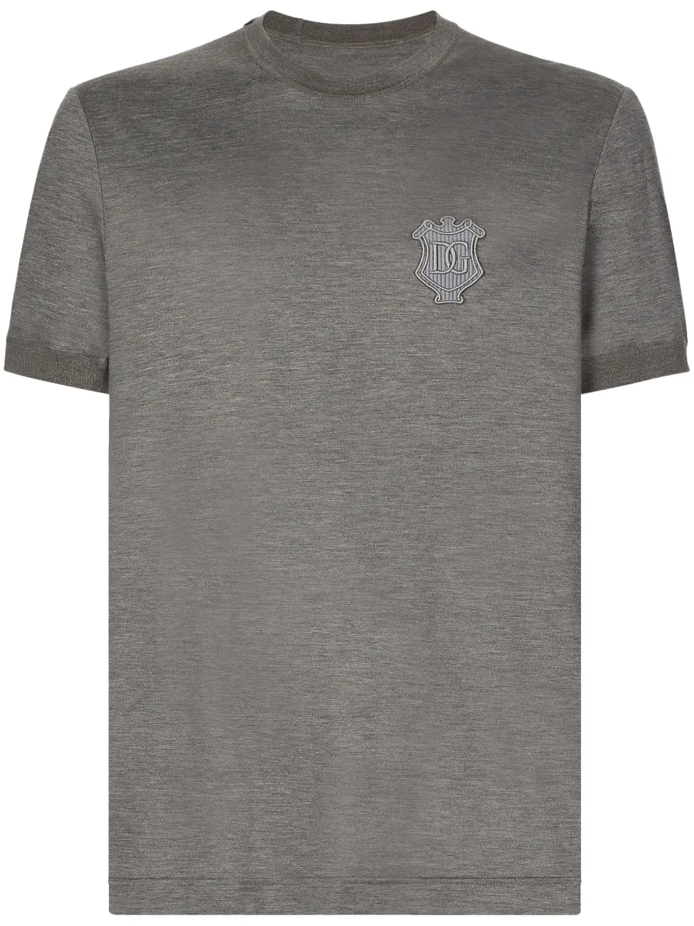 Dolce & Gabbana T-shirt met geborduurd logo Grijs