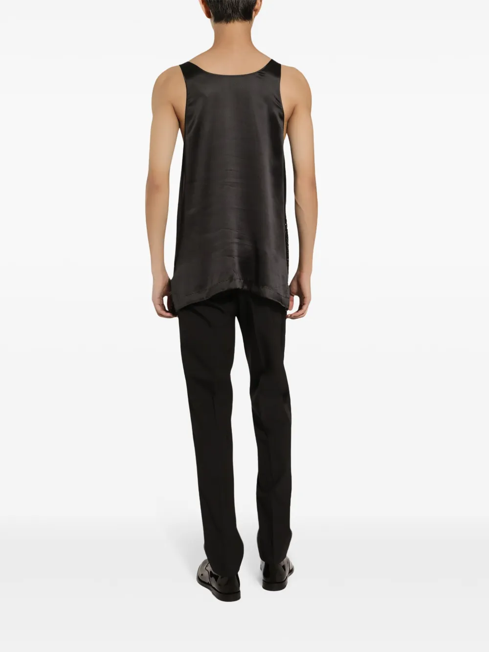 Dolce & Gabbana Satijnen tanktop Zwart