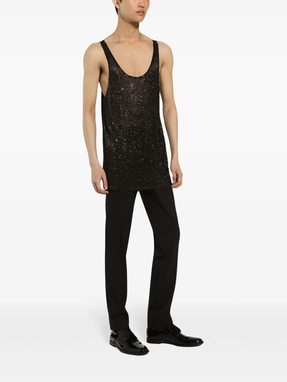 Dolce & Gabbana Satijnen tanktop Zwart