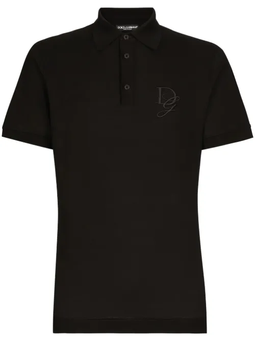 Polo à logo brodé - Dolce & Gabbana - Modalova