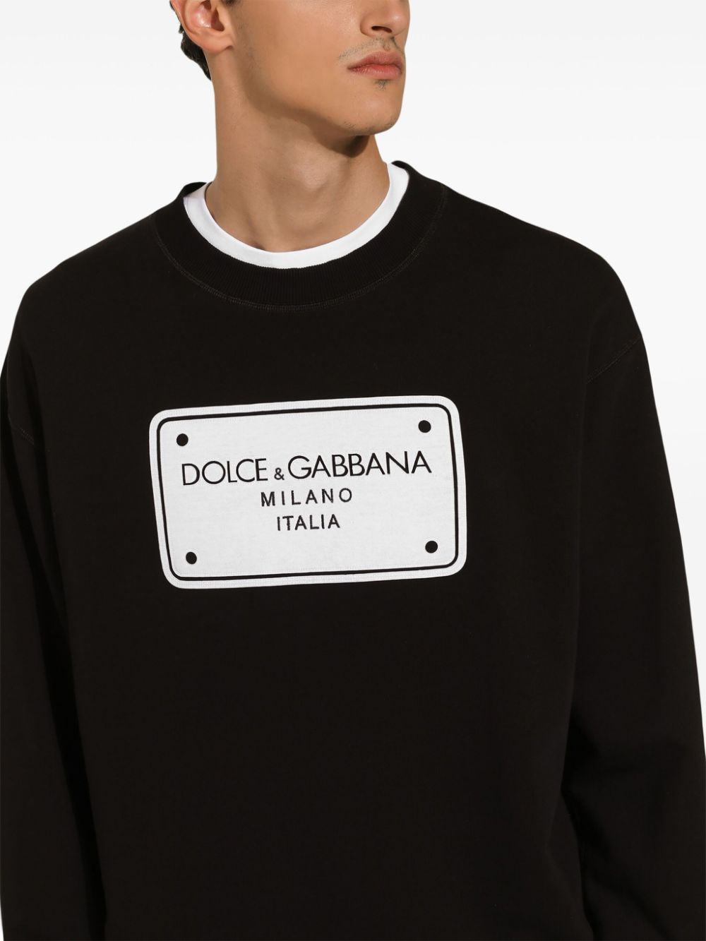 Shop Dolce & Gabbana Graphic-print Sweatshirt In Black