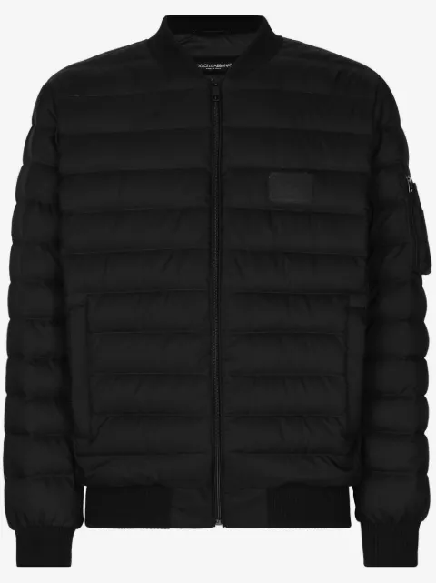 Dolce & Gabbana logo-appliqué puffer jacket