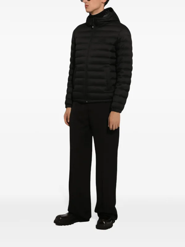 Dolce & Gabbana logo-appliqué Puffer Jacket | Black | FARFETCH