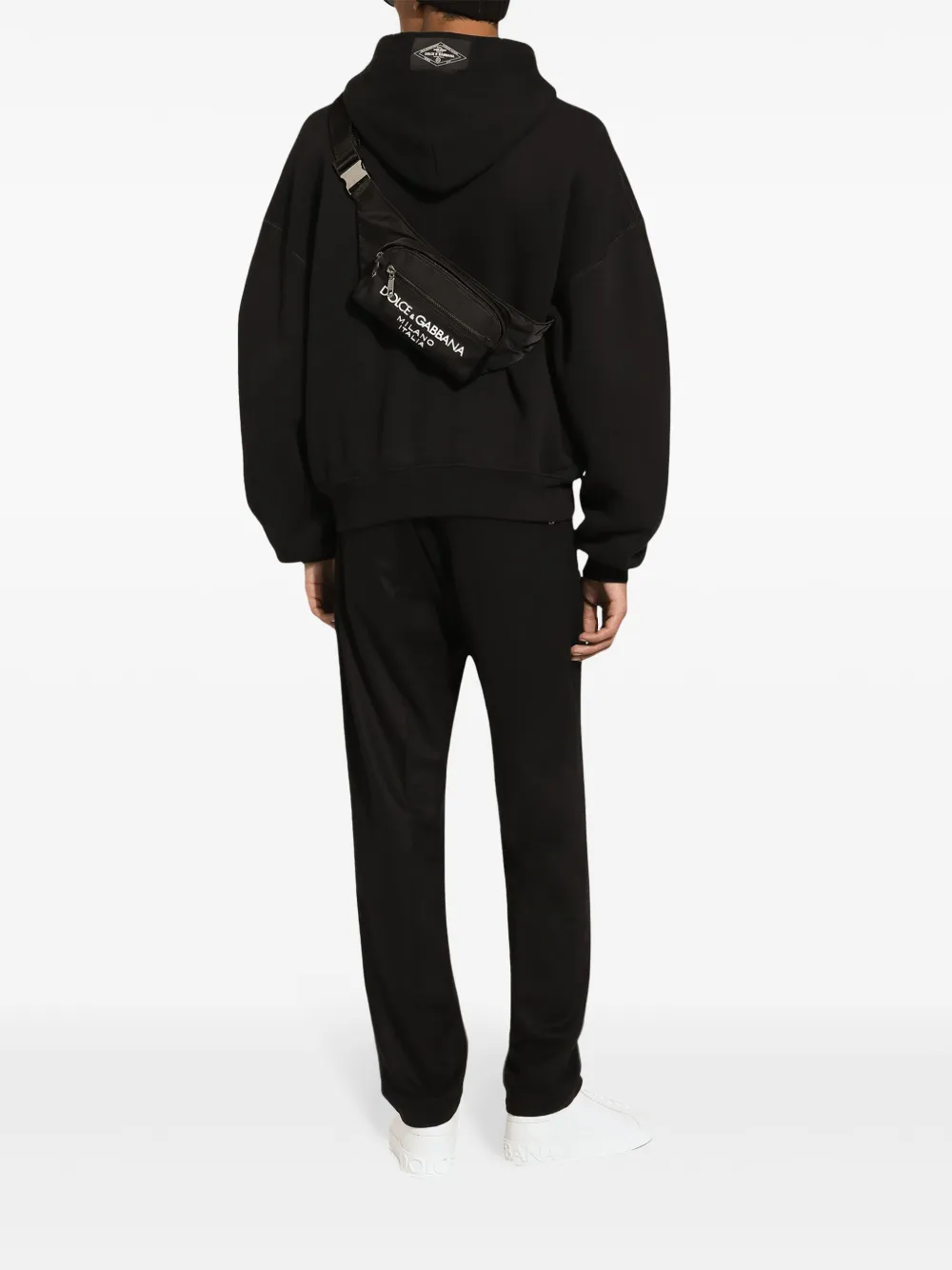Dolce & Gabbana Hoodie met logo-applicatie Zwart