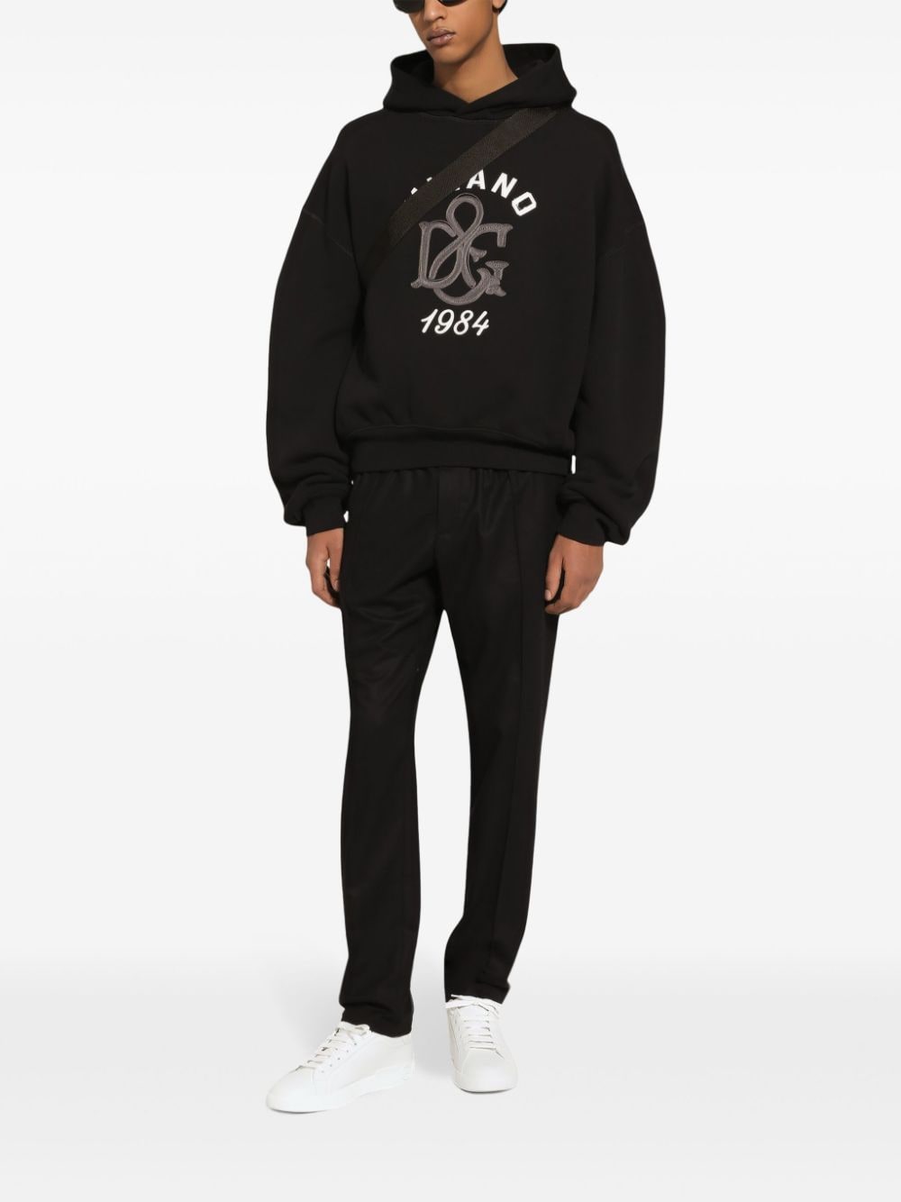 Dolce & Gabbana Hoodie met logo-applicatie - Zwart