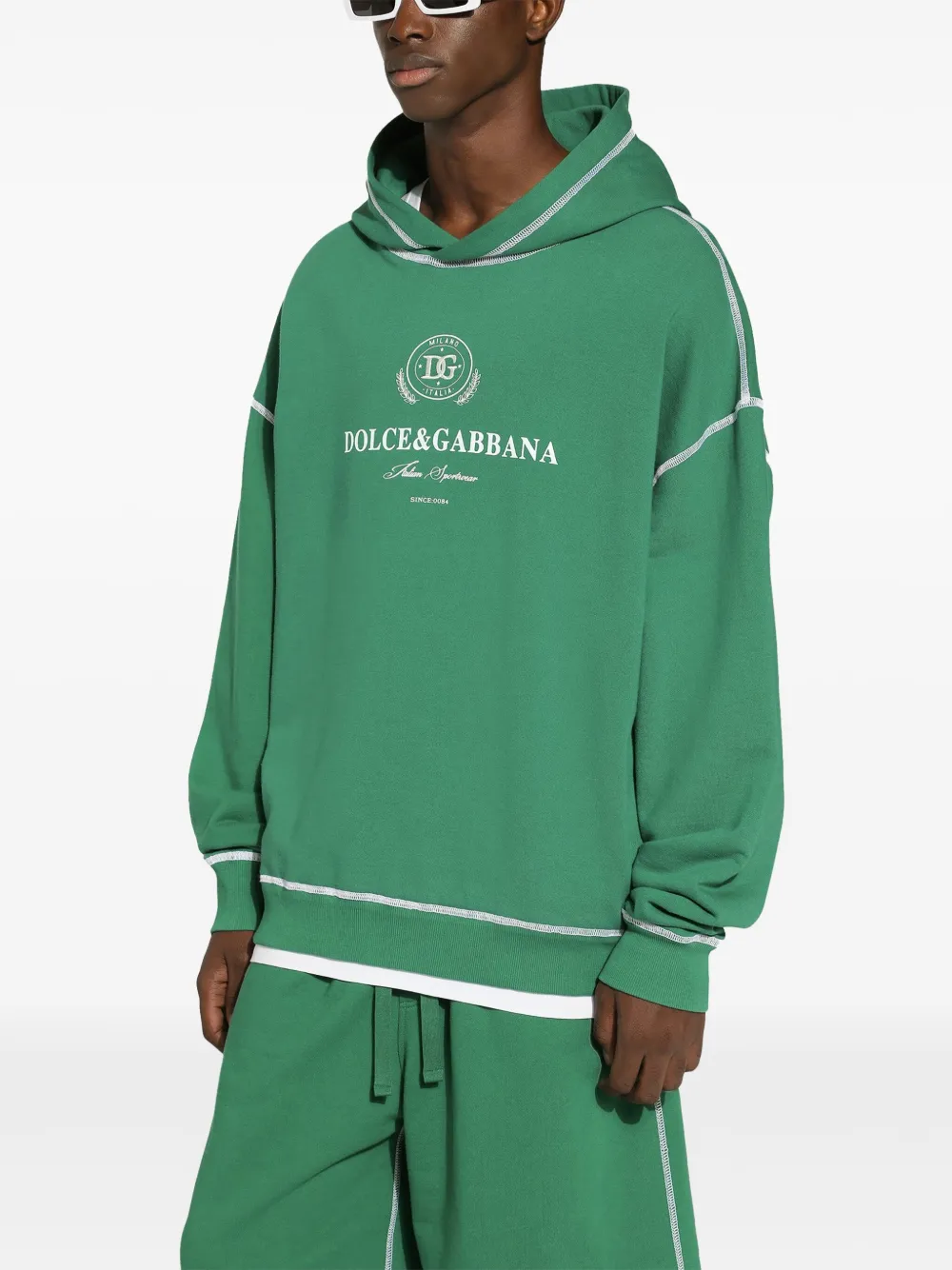 Dolce & Gabbana Hoodie met logoprint Groen