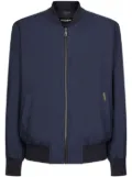 Dolce & Gabbana unlined linen bomber jacket - Blue