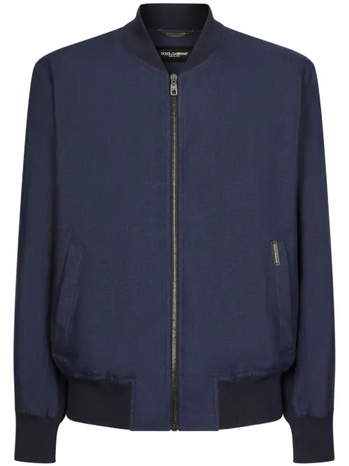 Veste bomber en lin - Dolce & Gabbana - Modalova