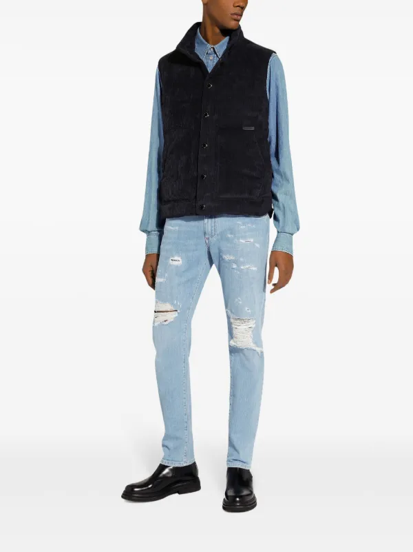 DOLCE&GABBANA コーデュロイ ベスト Dolce & Gabbana コーデュロイ ベスト | ブラック | FARFETCH JP