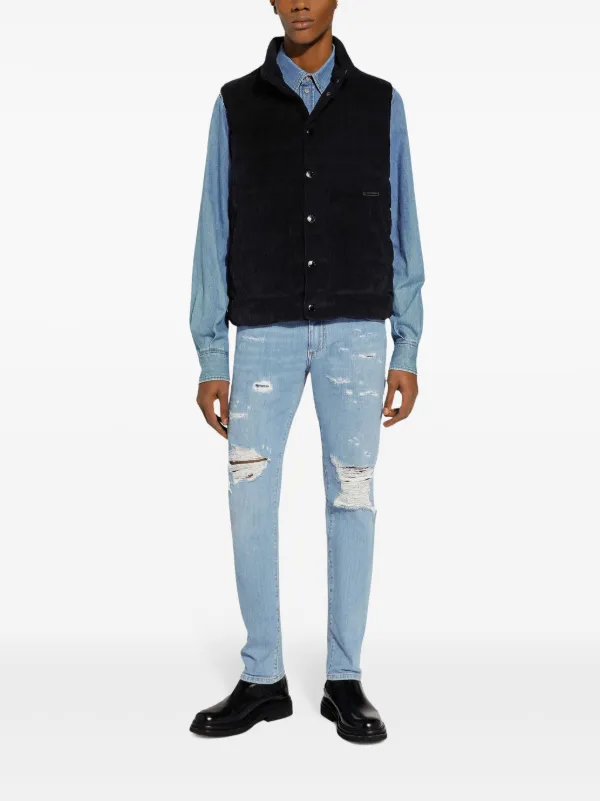 Dolce & Gabbana コーデュロイ ベスト | ブラック | FARFETCH JP