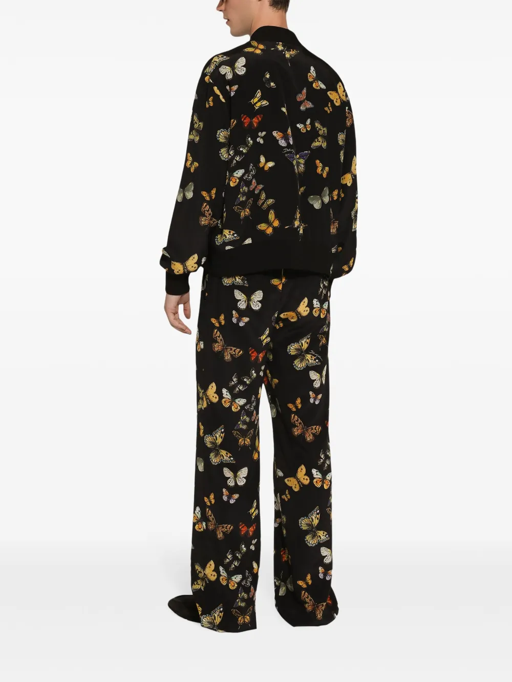 DOLCE & GABBANA 黒パン　５４ Dolce & Gabbana プリント シルクパンツ | ブラック | FARFETCH JP