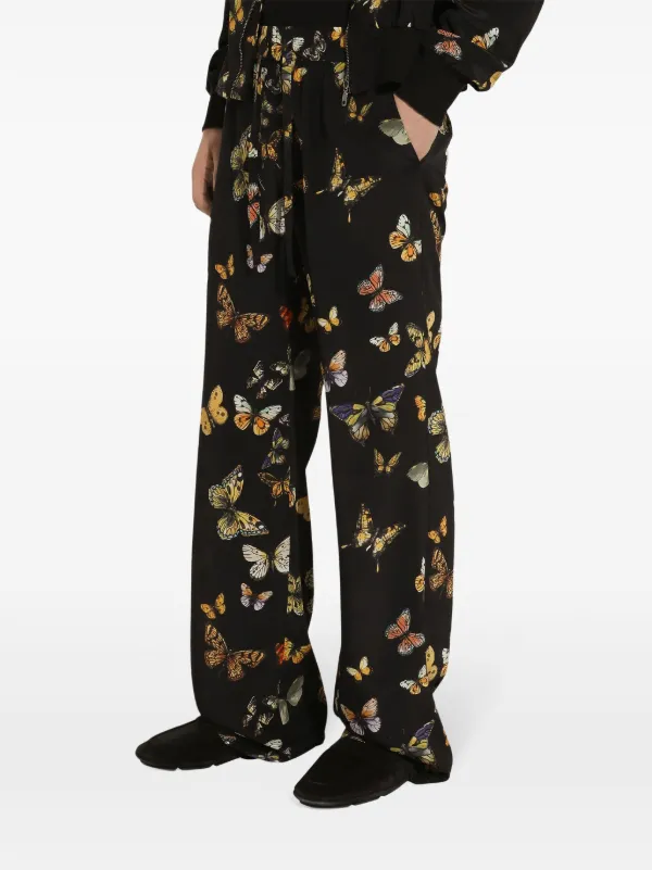 【値下げ！！！！】Dolce & Gabbana プリントズボン Dolce & Gabbana プリント シルクパンツ | ブラック | FARFETCH JP