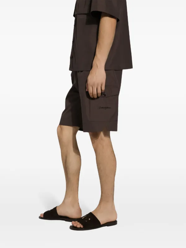 Dolce & Gabbana straight-leg Cotton Cargo Shorts | Brown