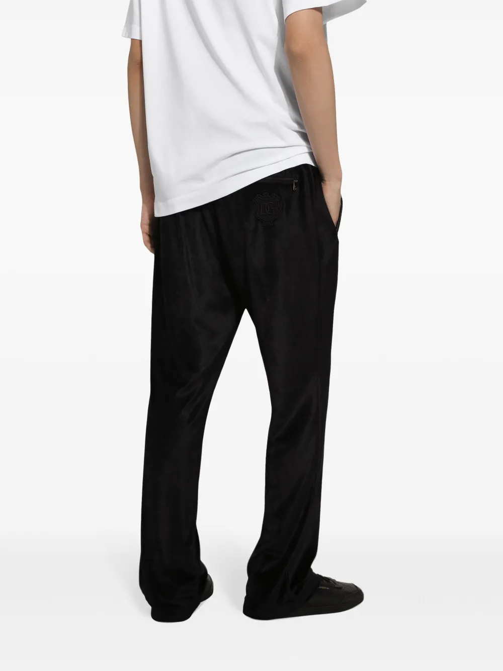 Dolce & Gabbana Trainingsbroek met logopatch Zwart