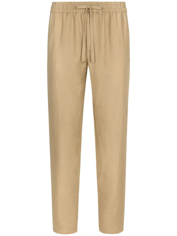 Dolce Gabbana Linen Track Pants Neutrals FARFETCH AE