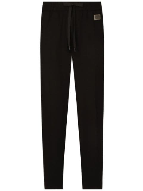 Dolce & Gabbana logo-tag drawstring-waist trousers 