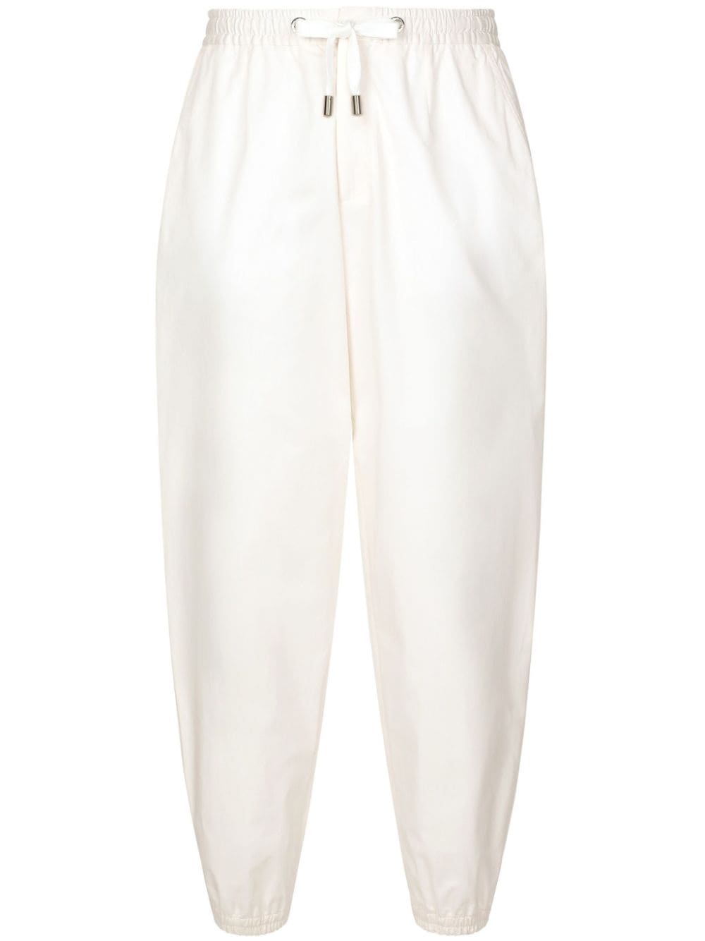 Dolce & Gabbana Drawstring-waist Cotton Track Pants In White