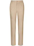 Dolce & Gabbana tapered twill linen trousers - Brown