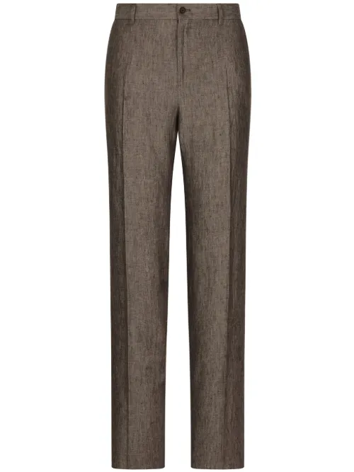Pantalon fuselé en lin - Dolce & Gabbana - Modalova