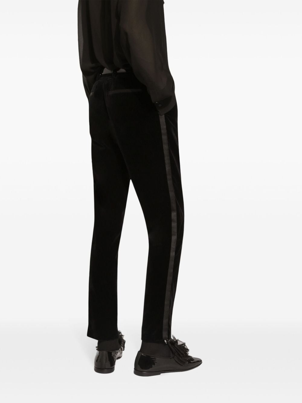 Shop Dolce & Gabbana Straight-leg Trousers In Schwarz