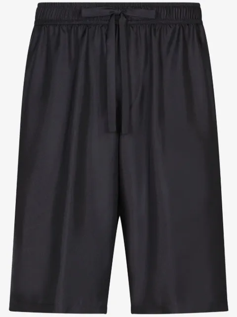 Dolce & Gabbana embroidered silk track shorts