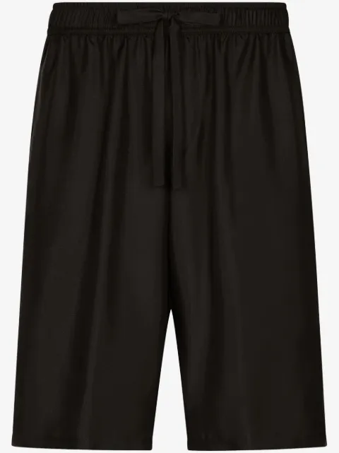 Dolce & Gabbana embroidered silk track shorts