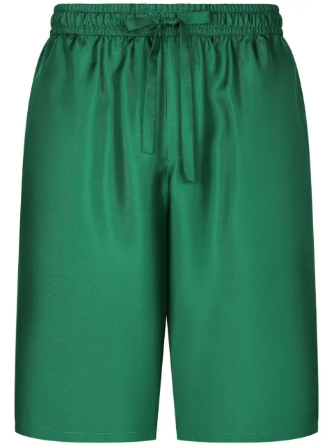 Dolce & Gabbana shorts deportivos de seda bordados