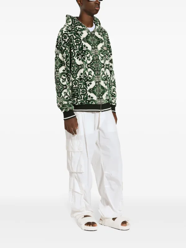 Dolce & Gabbana drawstring-waist Poplin Cargo Pants | White