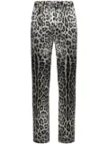 Dolce & Gabbana animal-print silk lounge trousers - Grey