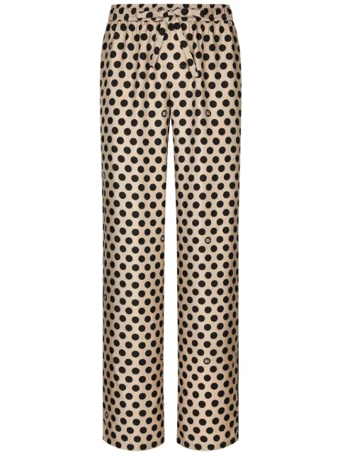 Dolce & Gabbana polka dot-print silk trousers