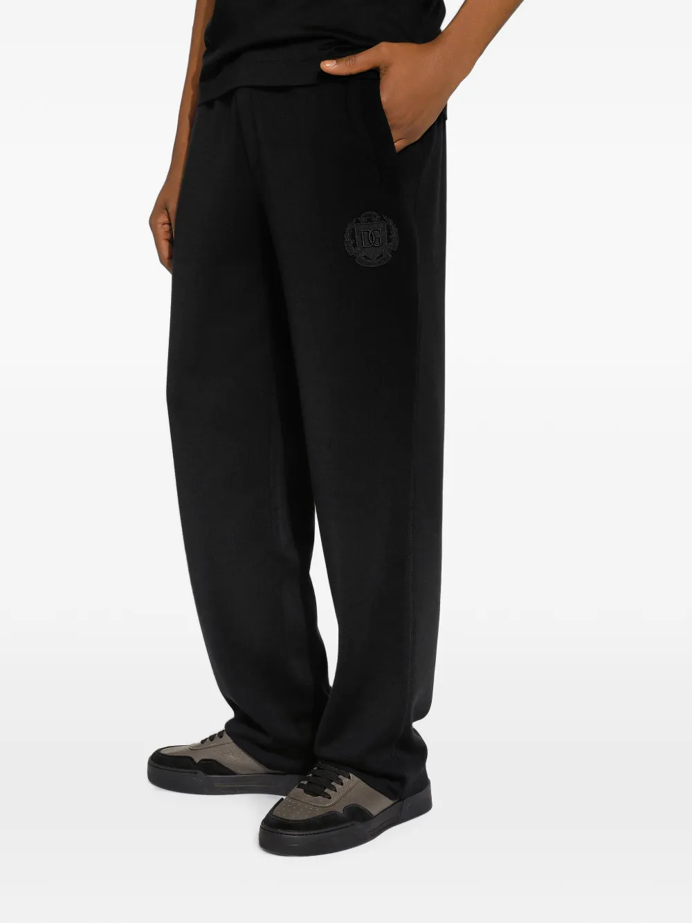 Dolce & Gabbana Trainingsbroek met geborduurd logo Zwart