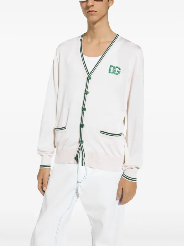Dolce & Gabbana 40 シルクカーディガン Dolce & Gabbana ロゴ シルクカーディガン | ホワイト | FARFETCH JP