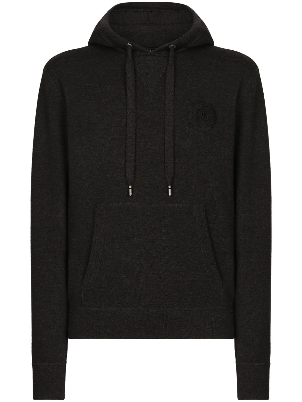 Dolce & Gabbana logo-embroidered hoodie - Grey