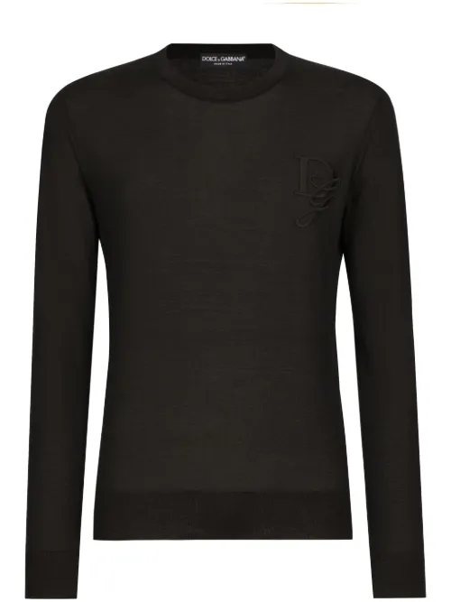 Pull à logo brodé - Dolce & Gabbana - Modalova