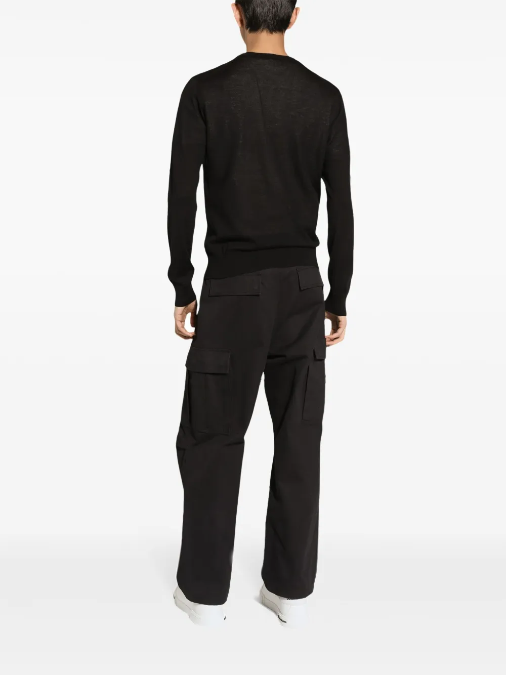 Dolce & Gabbana Trui met geborduurd logo Zwart