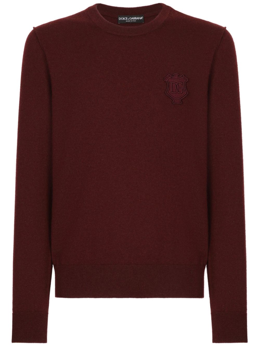 logo-patch cashmere jumper