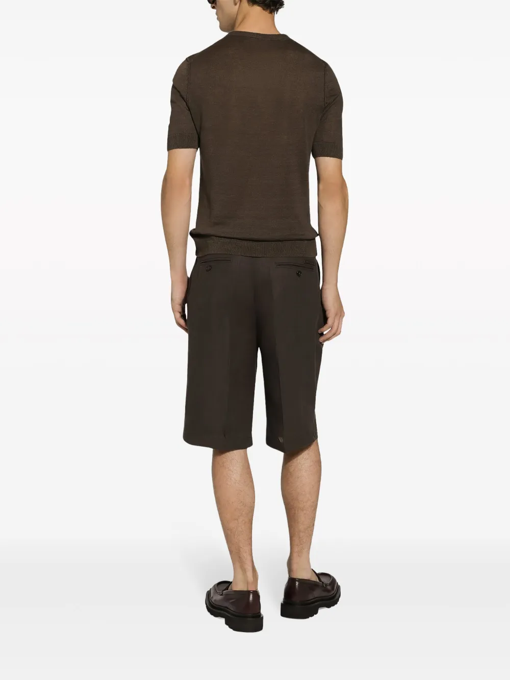 Dolce & Gabbana T-shirt met ronde hals en logo-applicatie Bruin