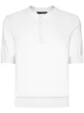 Dolce & Gabbana logo-embroidered silk knitted top - White
