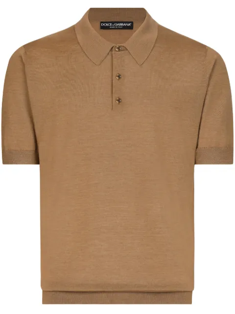 Dolce & Gabbana fine-knit polo shirt