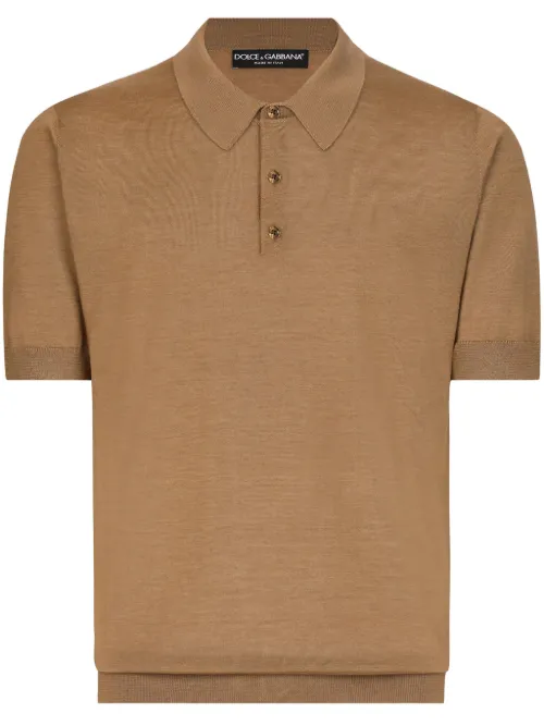 Polo en maille fine - Dolce & Gabbana - Modalova