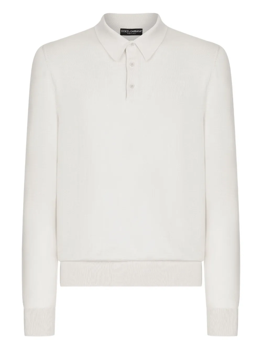 Dolce & Gabbana long-sleeve polo shirt | White | Image 1
