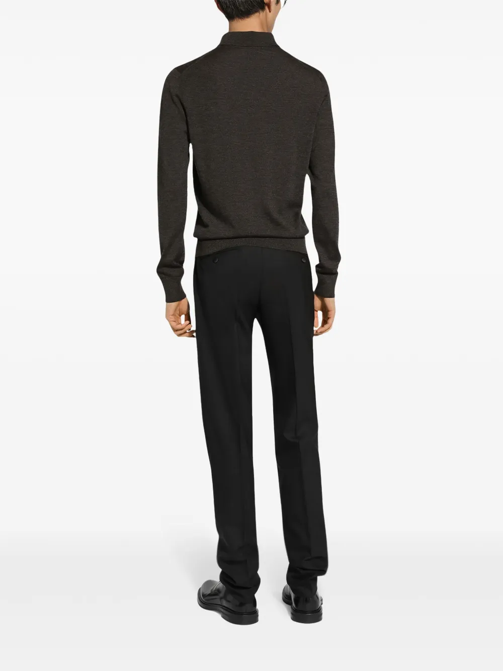 Dolce & Gabbana Kasjmier poloshirt met geborduurd logo Grijs