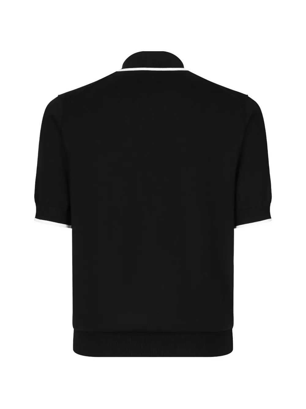 Dolce & Gabbana Katoenen poloshirt met geborduurd logo Zwart