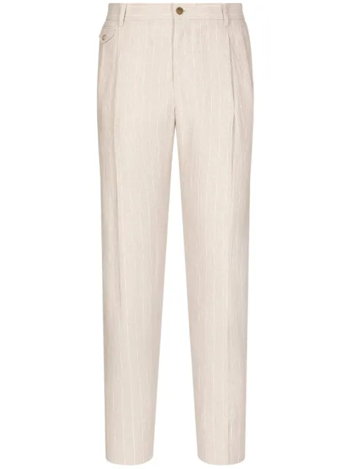 Pantalon de costume en lin - Dolce & Gabbana - Modalova