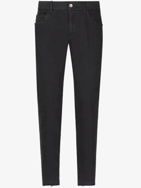 Dolce & Gabbana pressed-crease slim-cut jeans