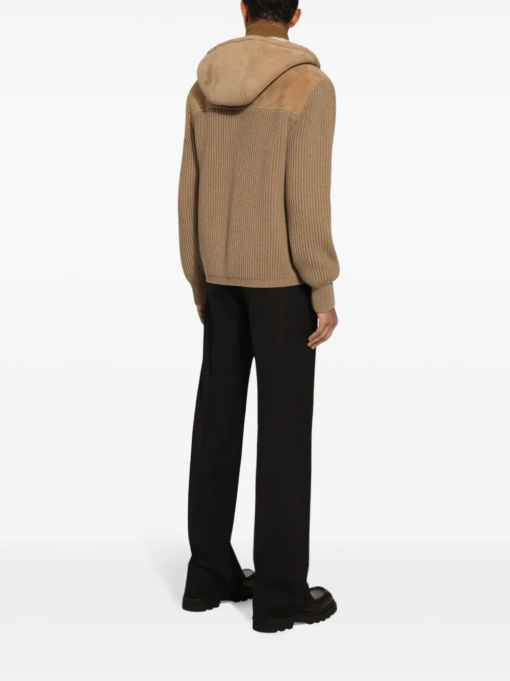 Dolce & Gabbana Stretch-wol straight broek Zwart