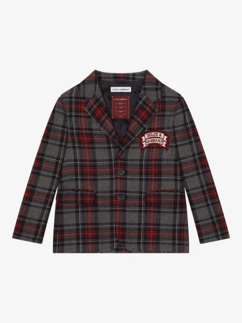 Dolce & Gabbana Kids blazer à patch logo