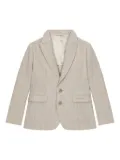 Dolce & Gabbana Kids striped linen blazer - Neutrals