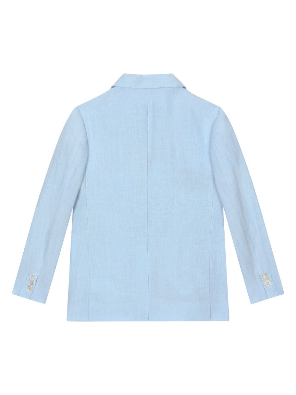 Dolce & Gabbana Kids single-breasted linen blazer - Blauw